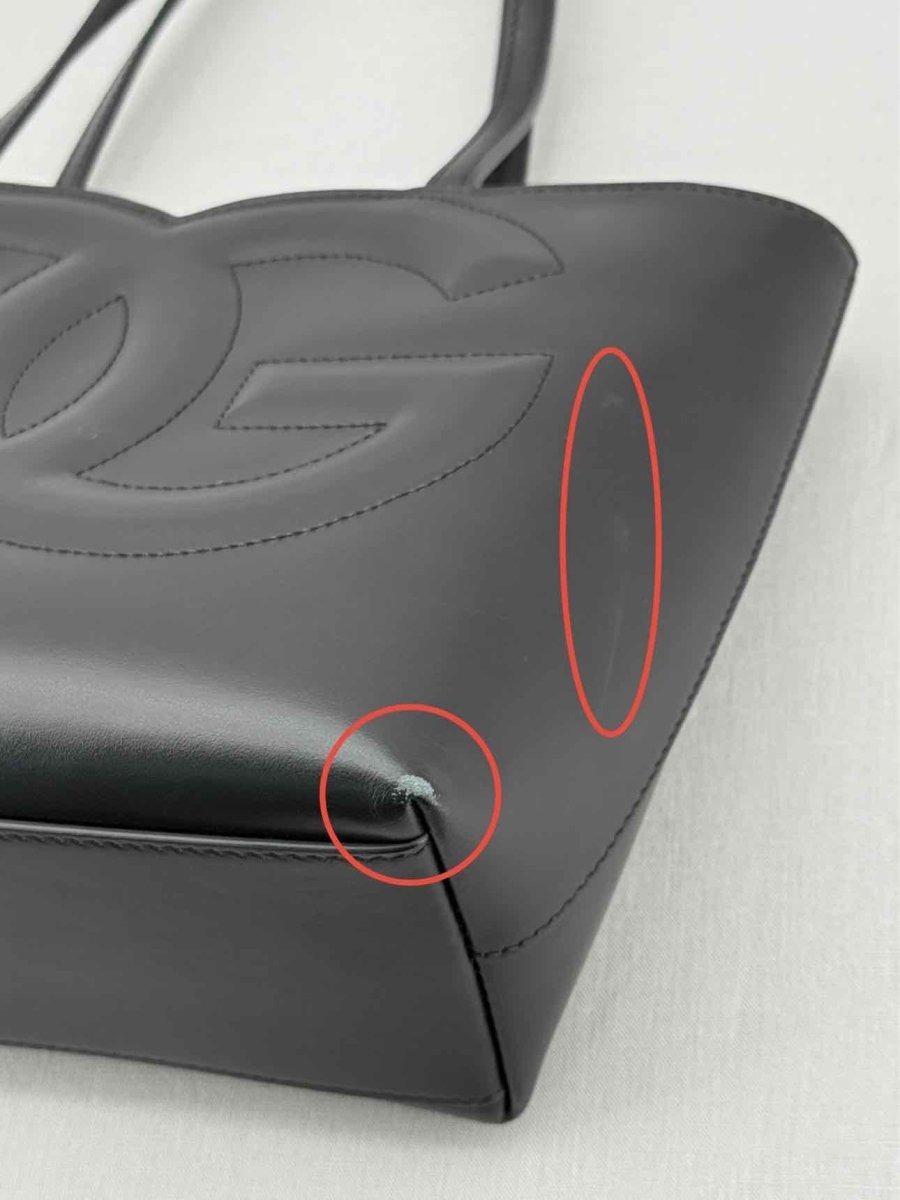 Pre - loved DOLCE & GABBANA DG Logo Black Embossed Tote Bag at Reems Closet