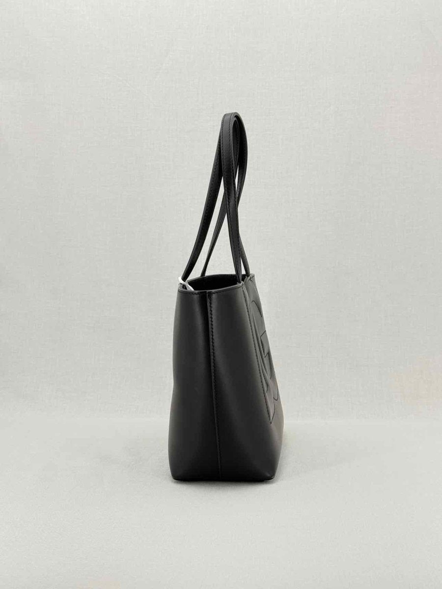 Pre - loved DOLCE & GABBANA DG Logo Black Embossed Tote Bag at Reems Closet