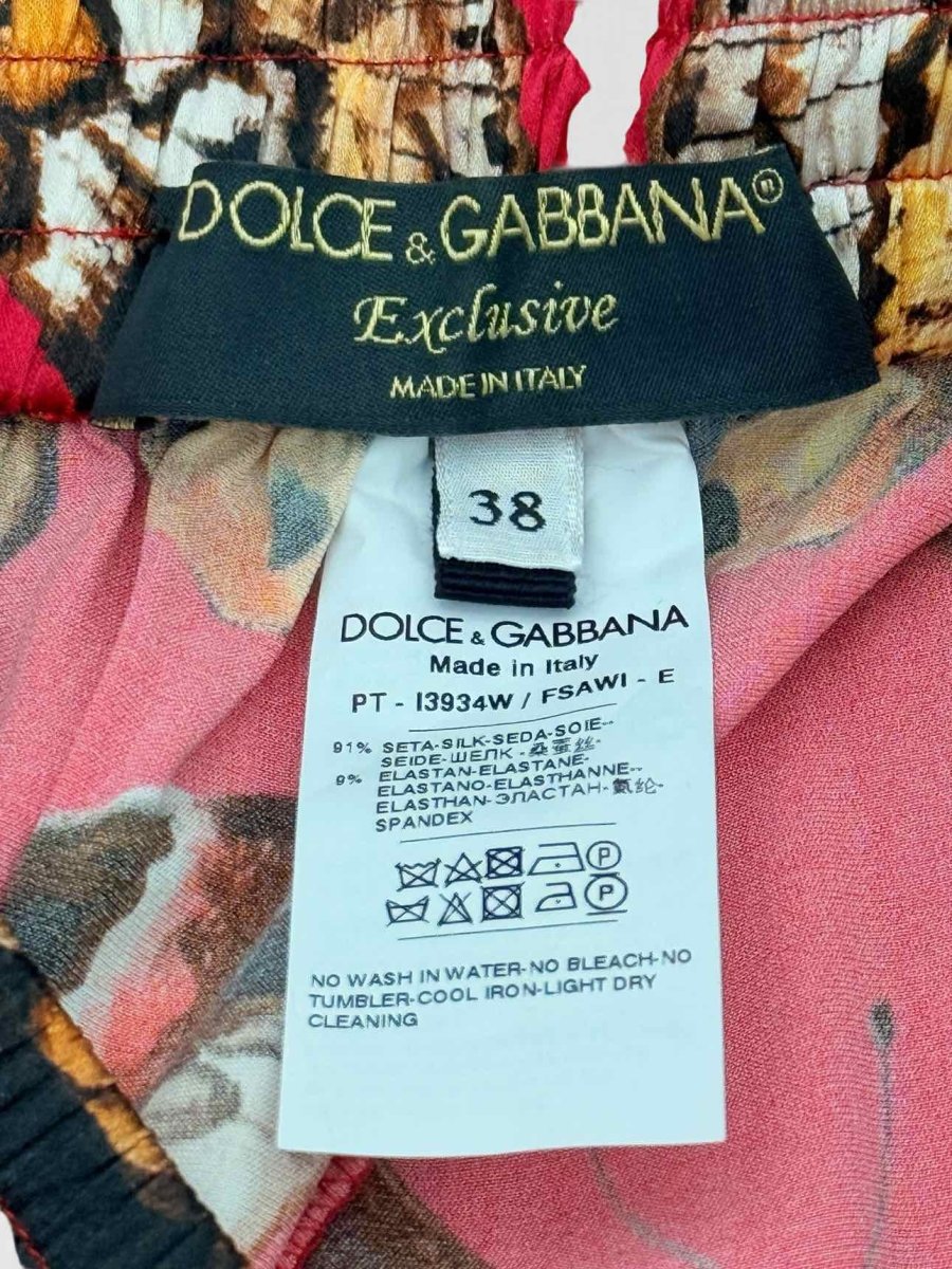 Pre - loved DOLCE & GABBANA Exclusive Red Multicolor Outfit Set US2 at Reems Closet