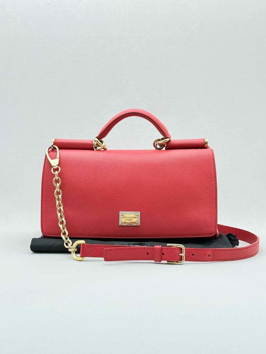 Pre - loved DOLCE & GABBANA Flap Red Top Handle at Reems Closet