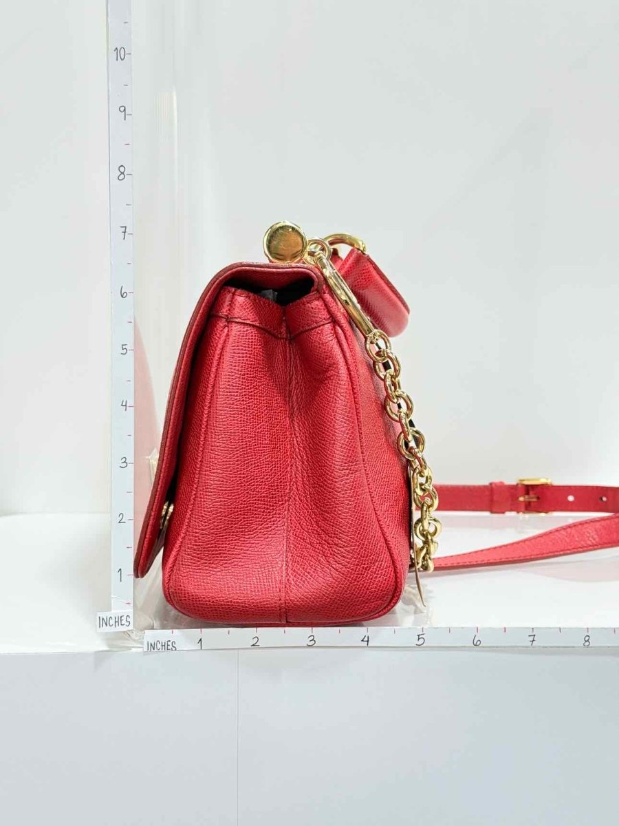 Pre - loved DOLCE & GABBANA Flap Red Top Handle at Reems Closet