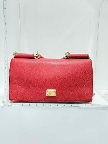 Pre - loved DOLCE & GABBANA Flap Red Top Handle at Reems Closet