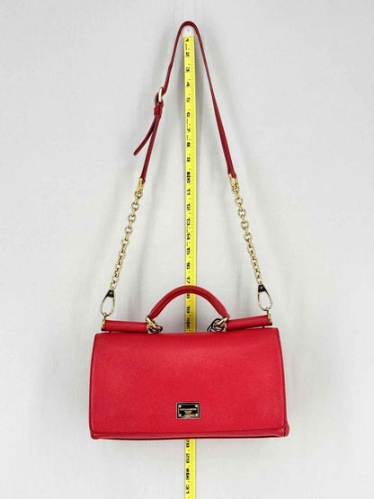 Pre - loved DOLCE & GABBANA Flap Red Top Handle at Reems Closet