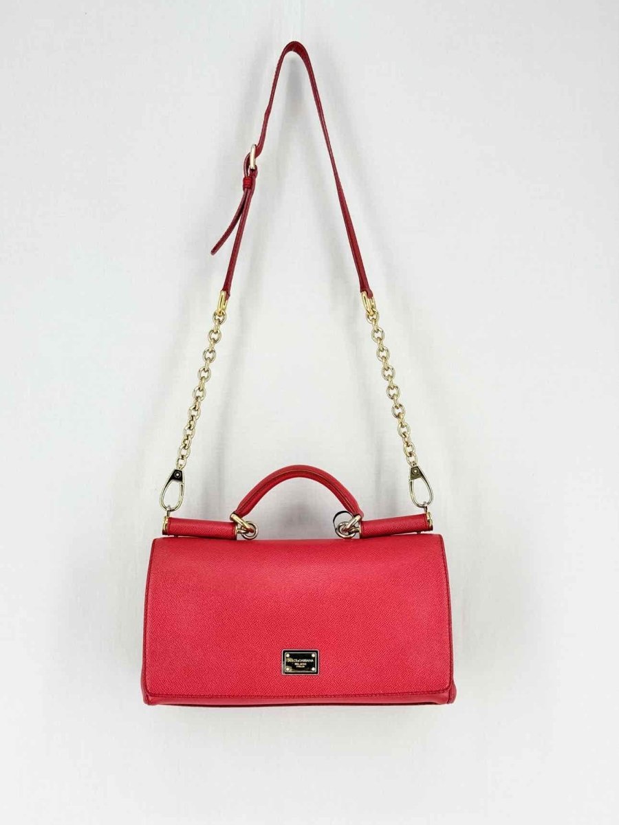 Pre - loved DOLCE & GABBANA Flap Red Top Handle at Reems Closet