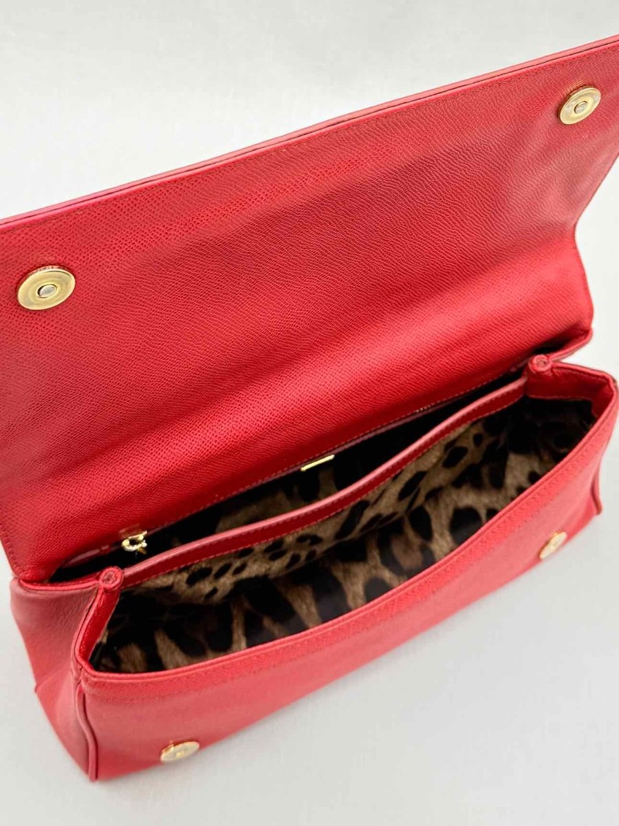 Pre - loved DOLCE & GABBANA Flap Red Top Handle at Reems Closet