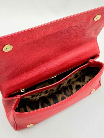 Pre - loved DOLCE & GABBANA Flap Red Top Handle at Reems Closet