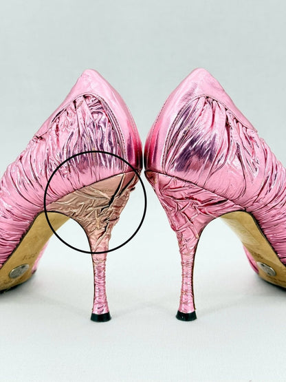 Pre - loved DOLCE & GABBANA Foil Pink EU 39.5 Pumps at Reems Closet
