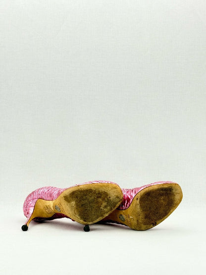 Pre - loved DOLCE & GABBANA Foil Pink EU 39.5 Pumps at Reems Closet