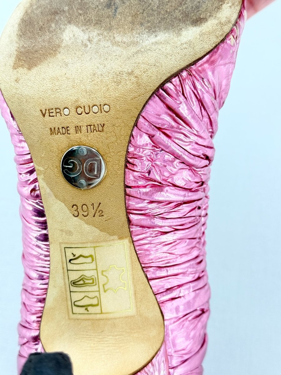 Pre - loved DOLCE & GABBANA Foil Pink EU 39.5 Pumps at Reems Closet