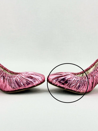 Pre - loved DOLCE & GABBANA Foil Pink EU 39.5 Pumps at Reems Closet