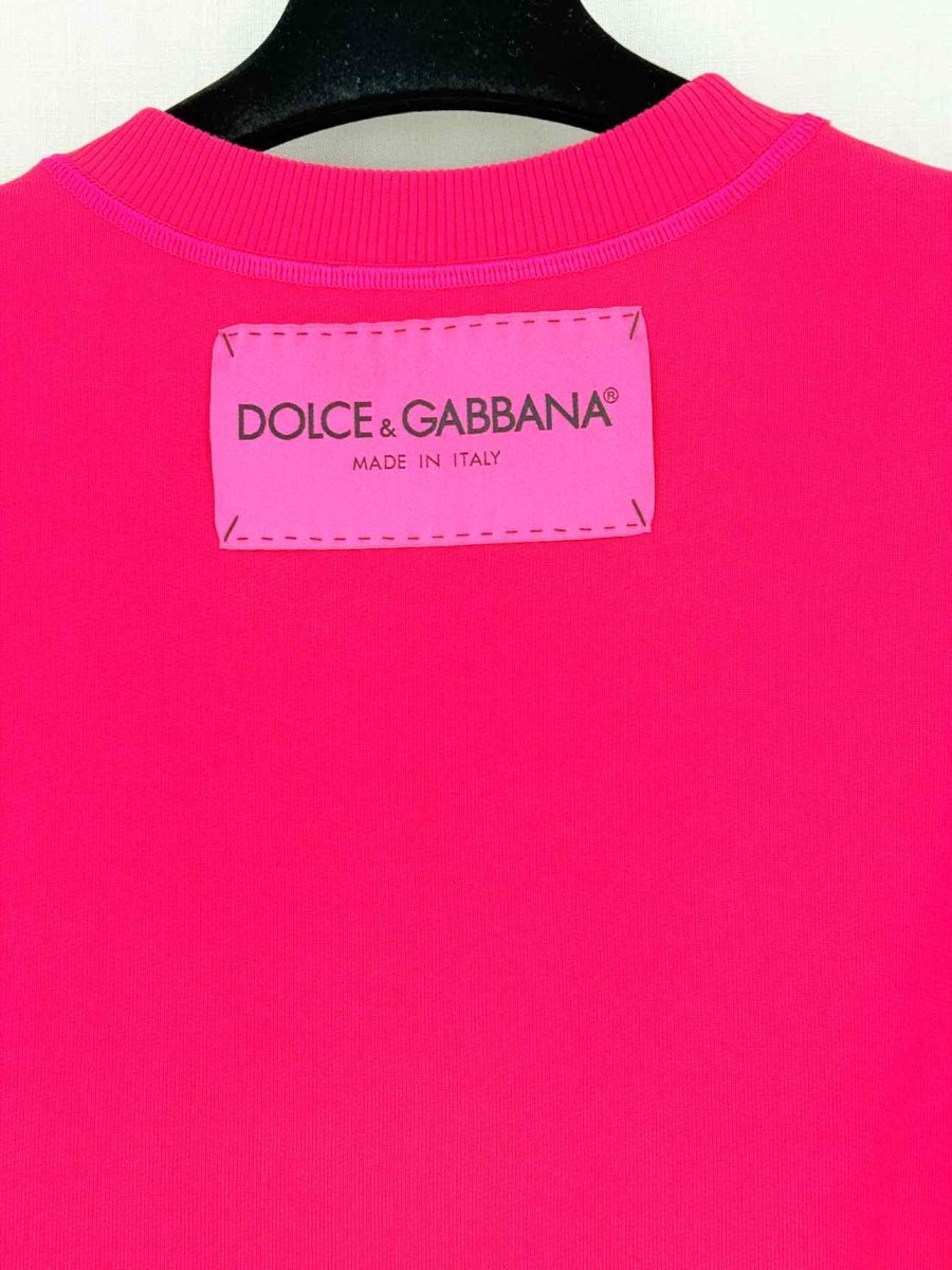 Pre - loved DOLCE & GABBANA Fuchsia Logo Print Size US 2 Sweatshirt at Reems Closet