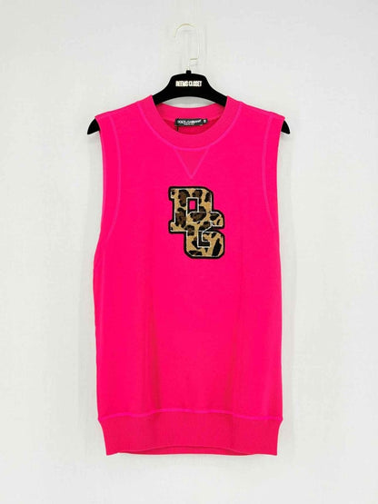 Pre - loved DOLCE & GABBANA Fuchsia Logo Print Size US 2 Sweatshirt at Reems Closet