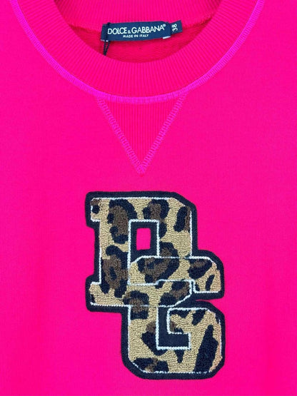 Pre - loved DOLCE & GABBANA Fuchsia Logo Print Size US 2 Sweatshirt at Reems Closet