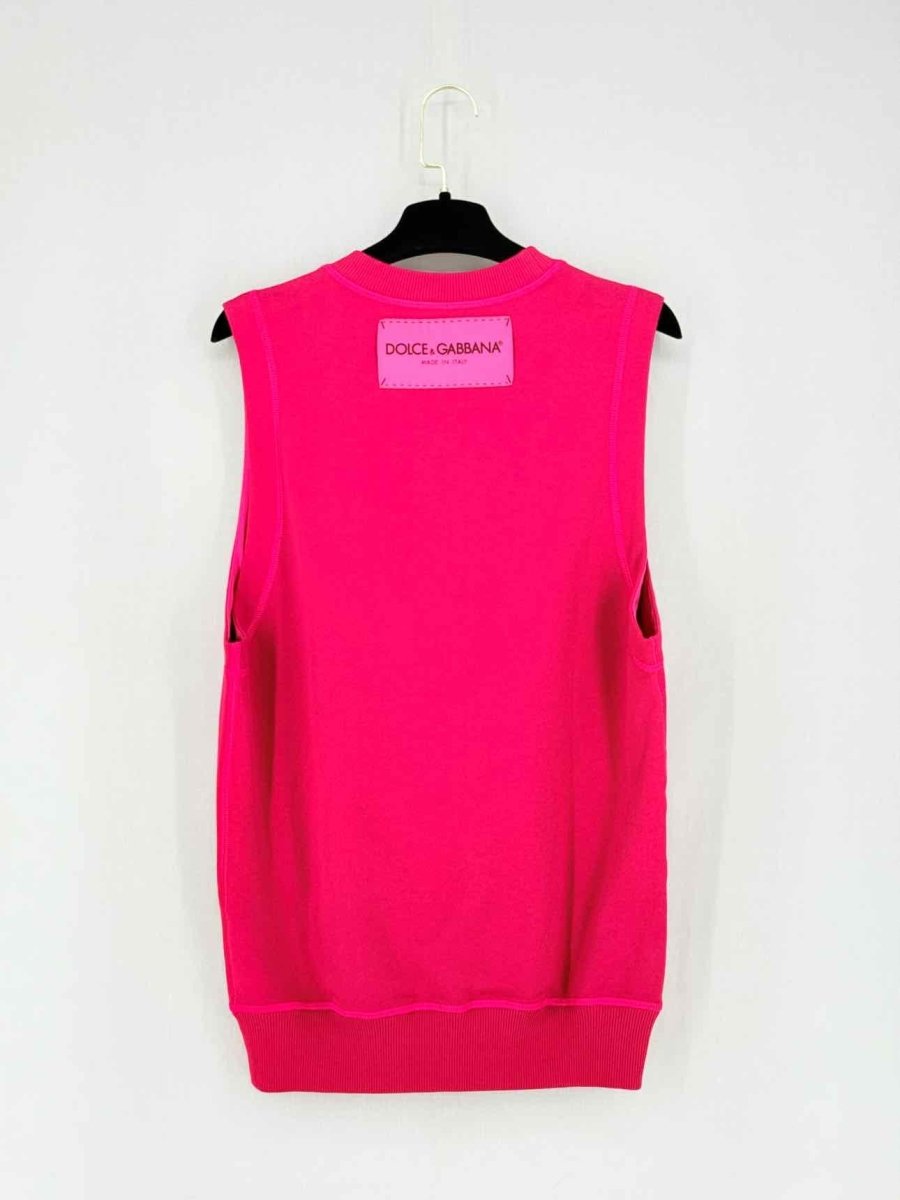 Pre - loved DOLCE & GABBANA Fuchsia Logo Print Size US 2 Sweatshirt at Reems Closet
