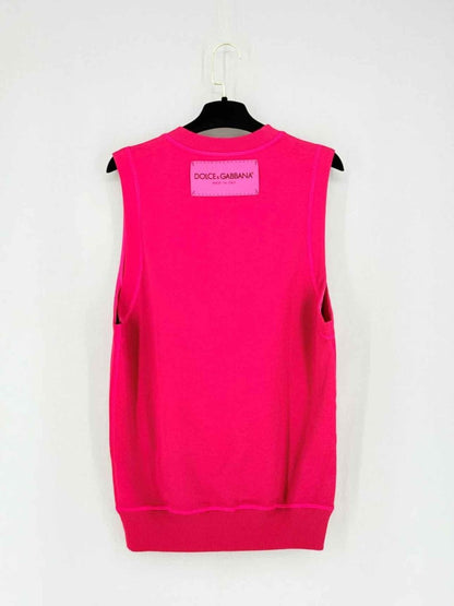 Pre - loved DOLCE & GABBANA Fuchsia Logo Print Size US 2 Sweatshirt at Reems Closet