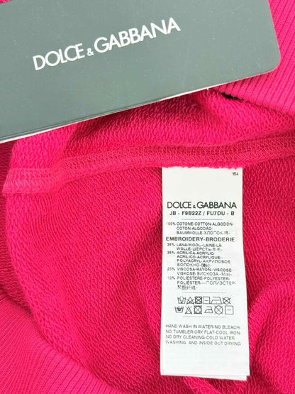 Pre - loved DOLCE & GABBANA Fuchsia Logo Print Size US 2 Sweatshirt at Reems Closet