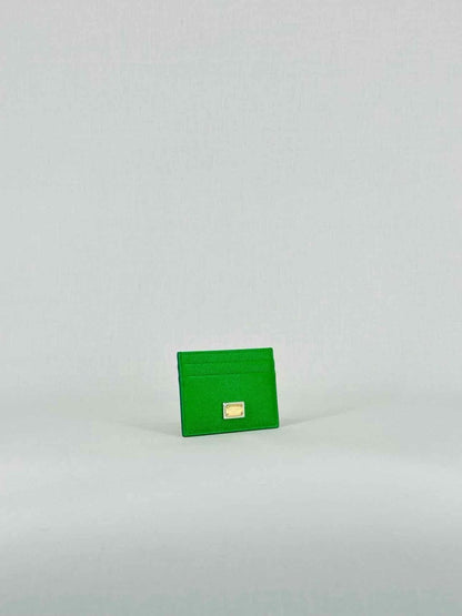 Pre - loved DOLCE & GABBANA Green Card Holder at Reems Closet