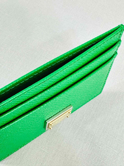Pre - loved DOLCE & GABBANA Green Card Holder at Reems Closet