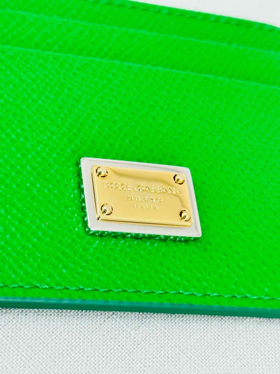Pre - loved DOLCE & GABBANA Green Card Holder at Reems Closet