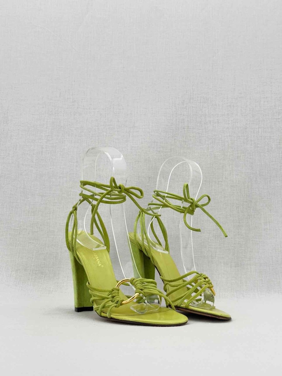 Pre - loved DOLCE & GABBANA Green Size EU 36 Heeled Sandals at Reems Closet