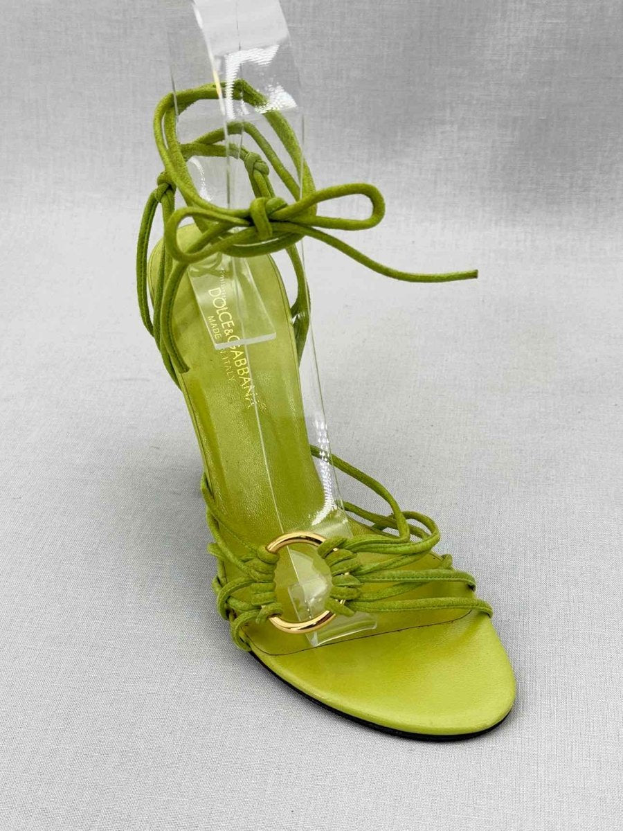 Pre - loved DOLCE & GABBANA Green Size EU 36 Heeled Sandals at Reems Closet
