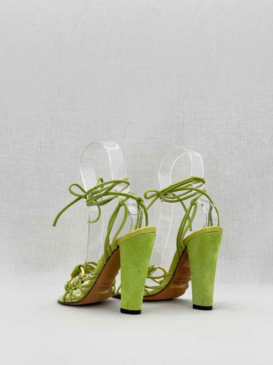 Pre - loved DOLCE & GABBANA Green Size EU 36 Heeled Sandals at Reems Closet
