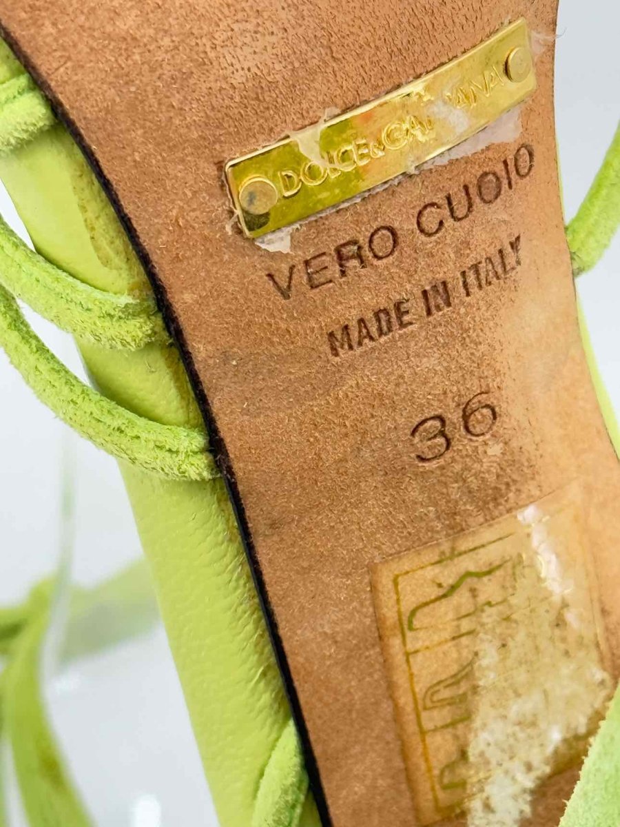 Pre - loved DOLCE & GABBANA Green Size EU 36 Heeled Sandals at Reems Closet