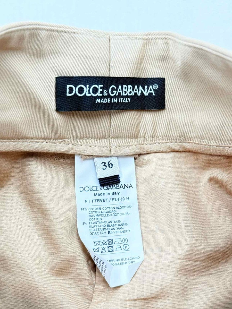 Pre - loved DOLCE & GABBANA High Waisted Beige Size US 0 Pants at Reems Closet