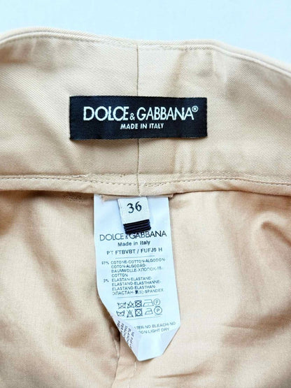 Pre - loved DOLCE & GABBANA High Waisted Beige Size US 0 Pants at Reems Closet