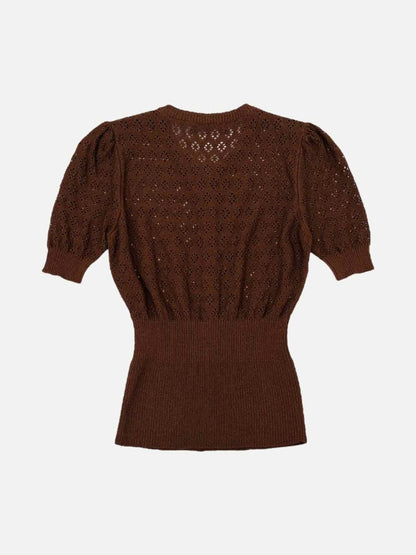 Pre - loved DOLCE & GABBANA Knit Brown Top at Reems Closet