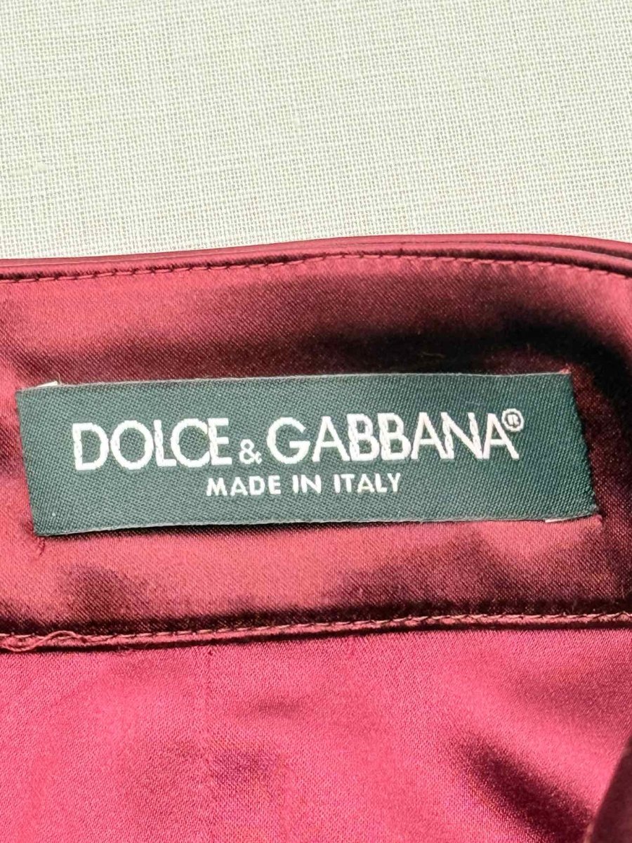 Pre - loved DOLCE & GABBANA Maroon Size US 4 Midi Skirt at Reems Closet