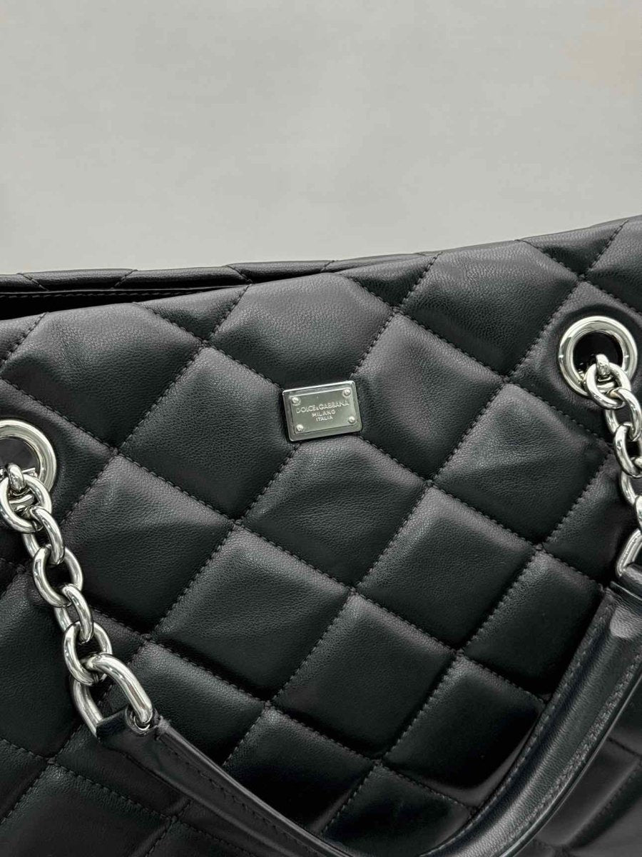 Pre-loved DOLCE & GABBANA Miss Kate Shopping Black Tote Bag at Reems Closet