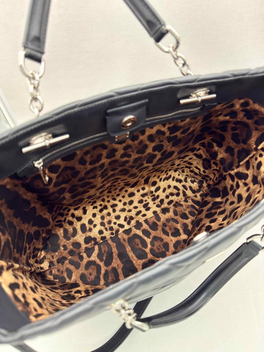 Pre-loved DOLCE & GABBANA Miss Kate Shopping Black Tote Bag at Reems Closet
