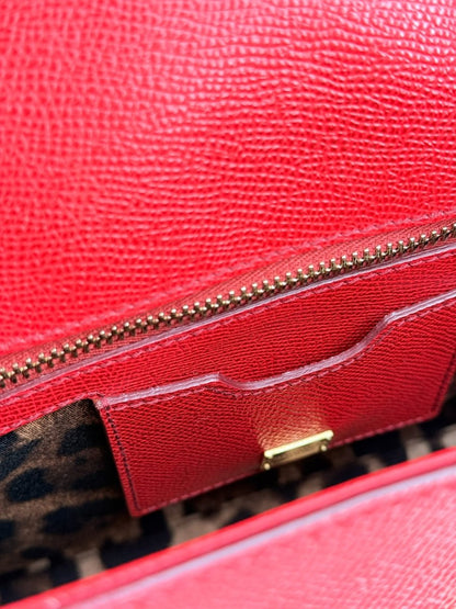Pre - loved DOLCE & GABBANA Miss Sicily Red Top Handle at Reems Closet