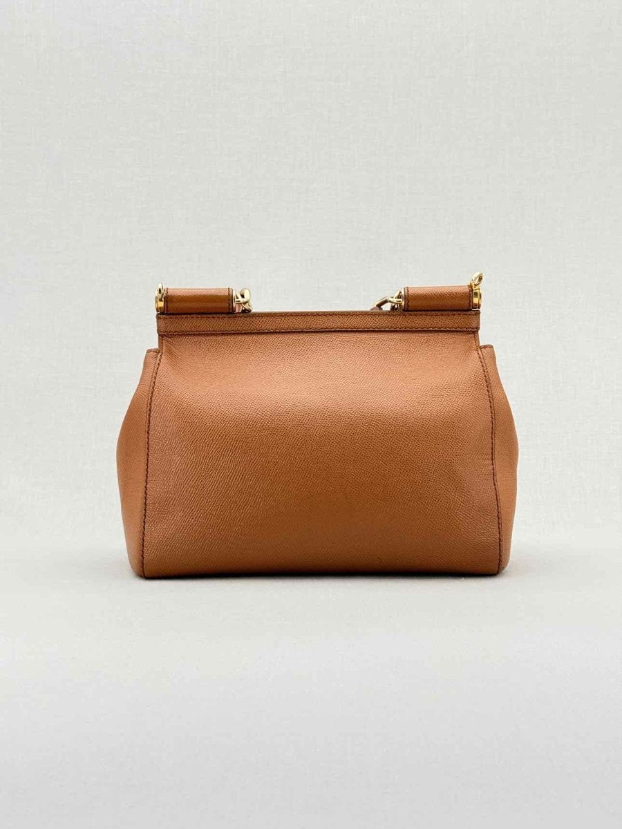 Pre - loved DOLCE & GABBANA Miss Sicily Tan Top Handle at Reems Closet