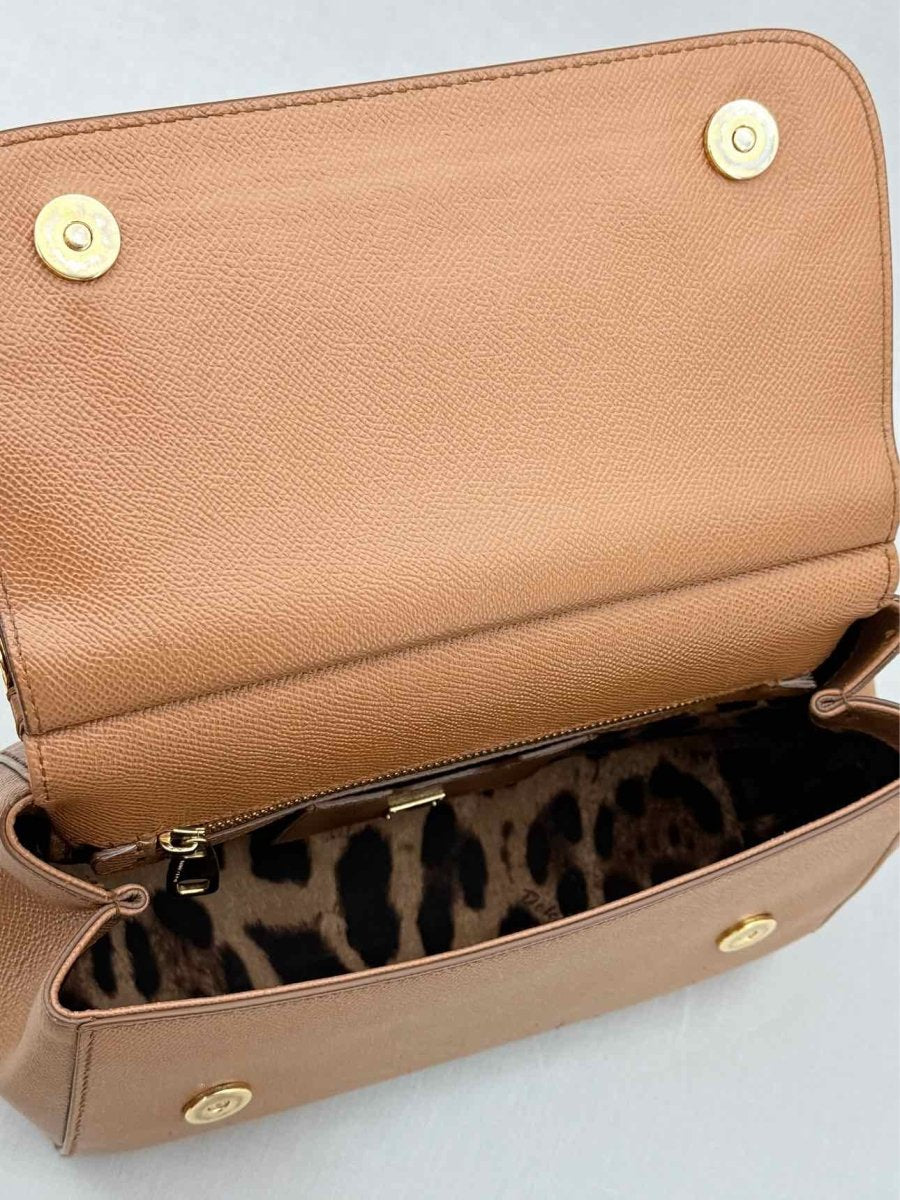Pre - loved DOLCE & GABBANA Miss Sicily Tan Top Handle at Reems Closet
