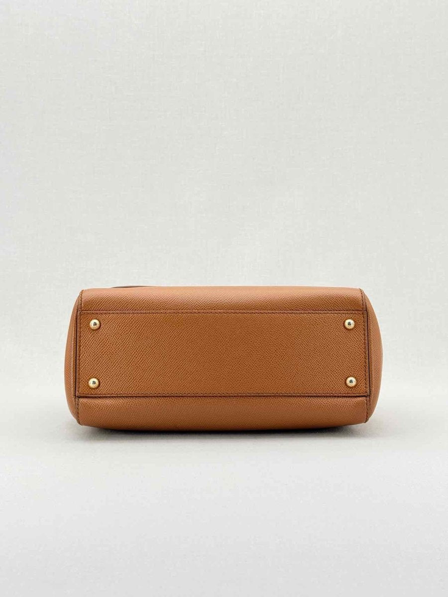 Pre - loved DOLCE & GABBANA Miss Sicily Tan Top Handle at Reems Closet