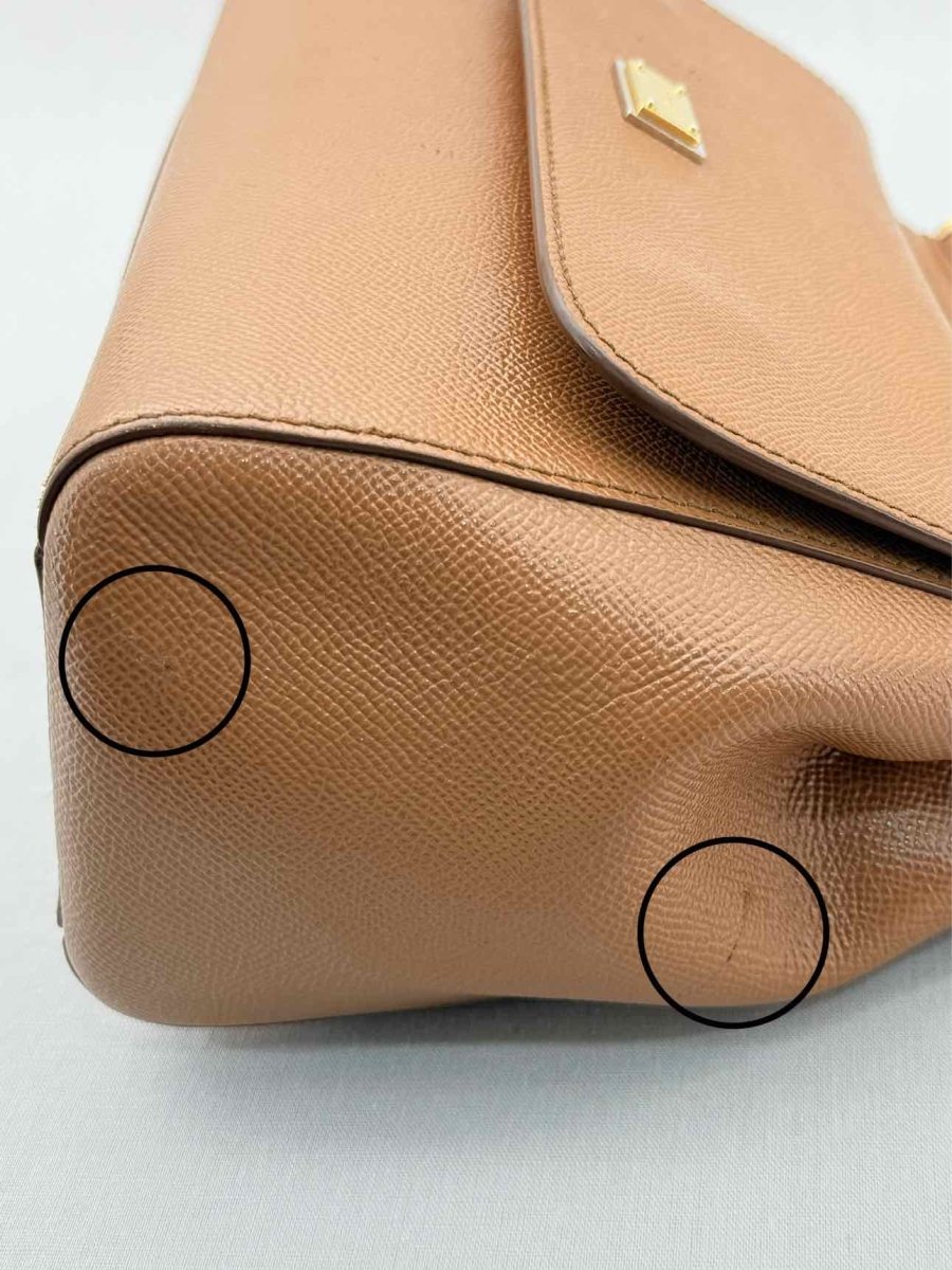 Pre - loved DOLCE & GABBANA Miss Sicily Tan Top Handle at Reems Closet