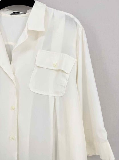 Pre - loved DOLCE & GABBANA Off - white Size US 2 Blouse at Reems Closet