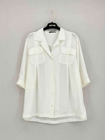Pre - loved DOLCE & GABBANA Off - white Size US 2 Blouse at Reems Closet
