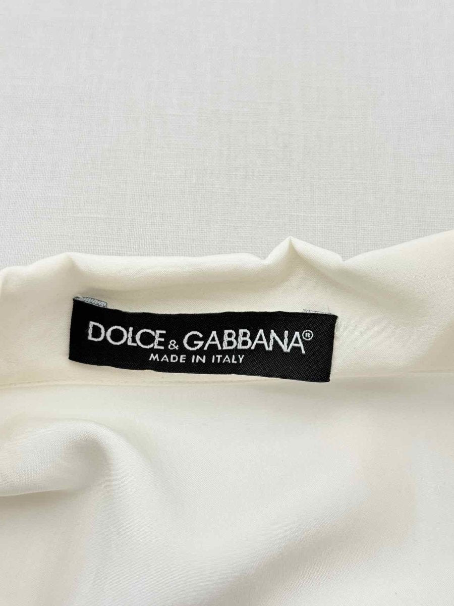 Pre - loved DOLCE & GABBANA Off - white Size US 2 Blouse at Reems Closet