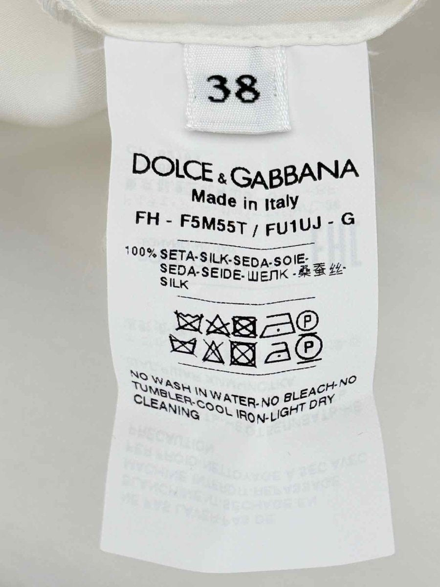 Pre - loved DOLCE & GABBANA Off - white Size US 2 Blouse at Reems Closet