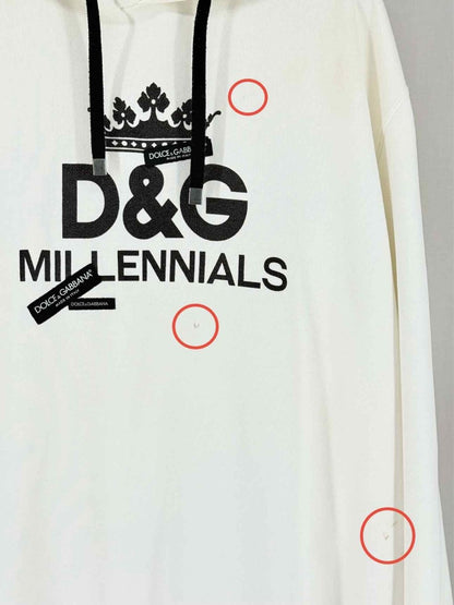 Pre - loved DOLCE & GABBANA Off - white Size XXXLarge Hoodie at Reems Closet