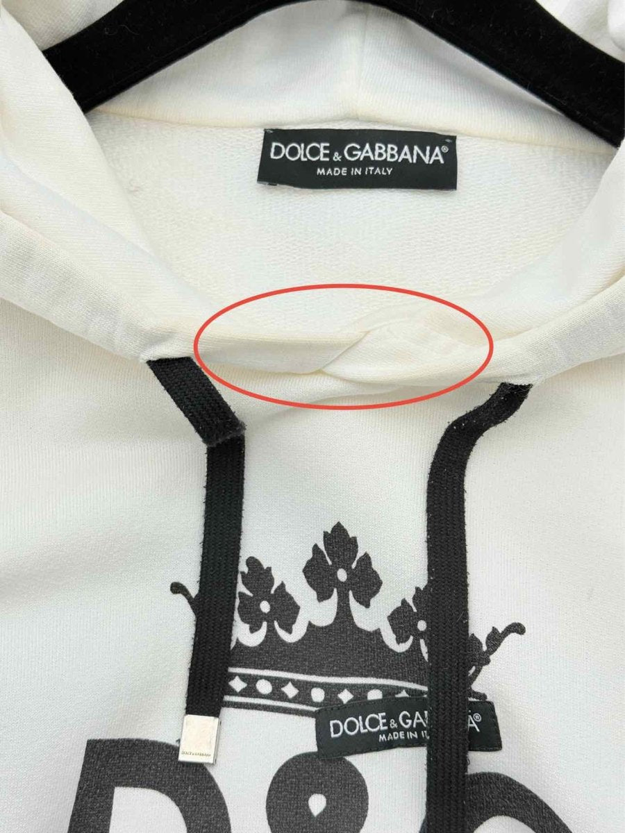 Pre - loved DOLCE & GABBANA Off - white Size XXXLarge Hoodie at Reems Closet