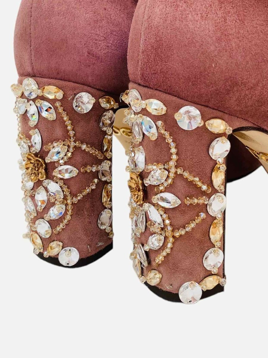 Pre - loved DOLCE & GABBANA Old Rose Ankle Boots at Reems Closet