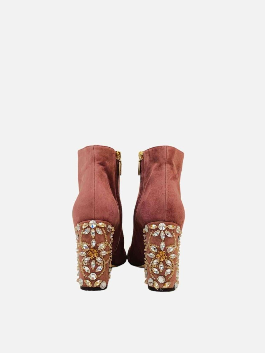 Pre - loved DOLCE & GABBANA Old Rose Ankle Boots at Reems Closet