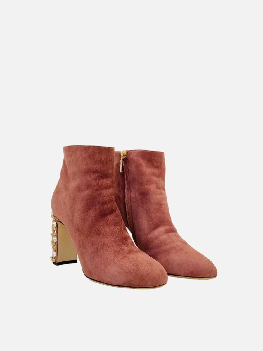 Pre - loved DOLCE & GABBANA Old Rose Ankle Boots at Reems Closet