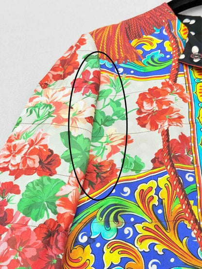 Pre - loved DOLCE & GABBANA Orange Multicolor Size Medium Top at Reems Closet