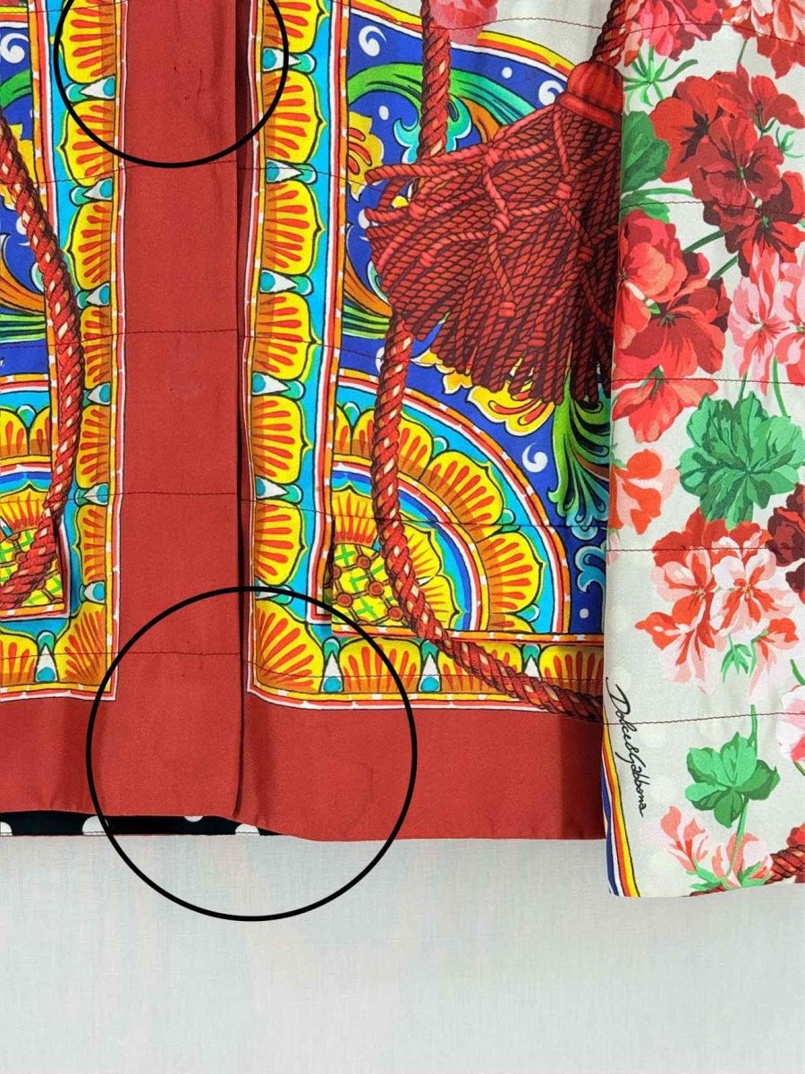 Pre - loved DOLCE & GABBANA Orange Multicolor Size Medium Top at Reems Closet