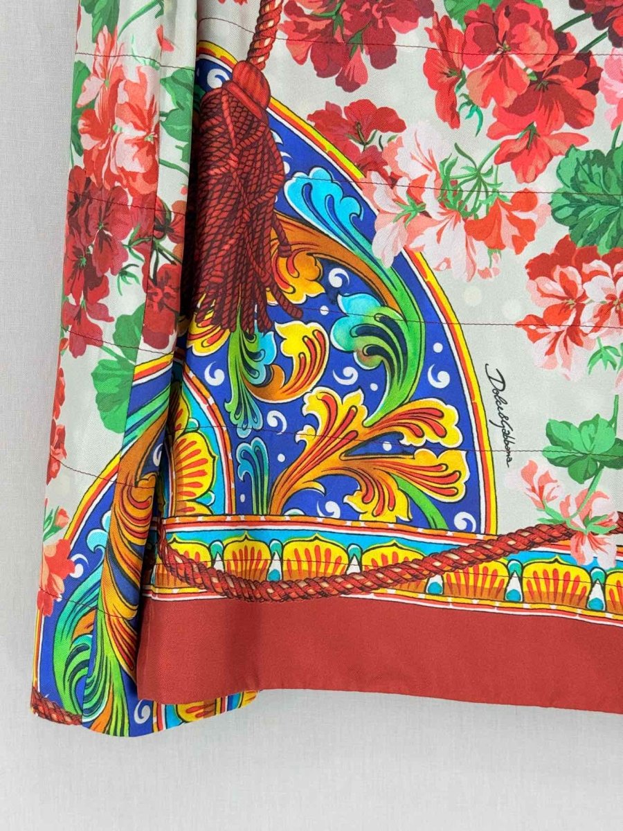 Pre - loved DOLCE & GABBANA Orange Multicolor Size Medium Top at Reems Closet